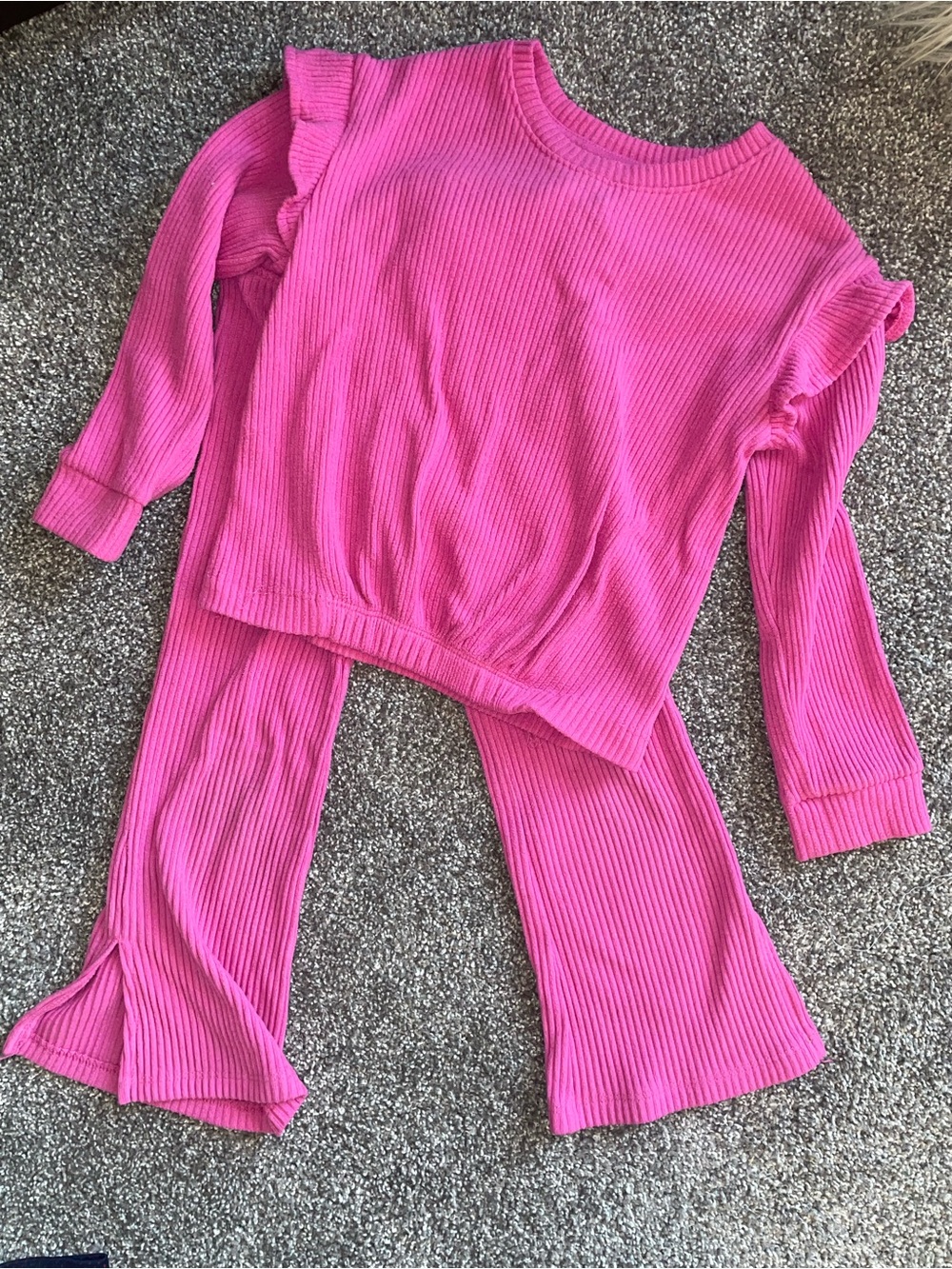 Bright Pink Ribbed Two-Piece Set-Cat&Jack